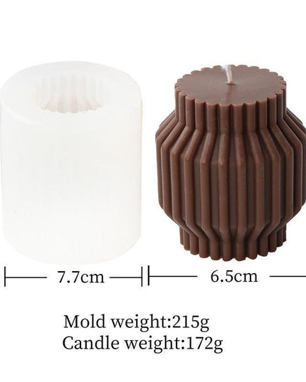 Chic Striped Geometry Silicone Mold for Elegant Crafting