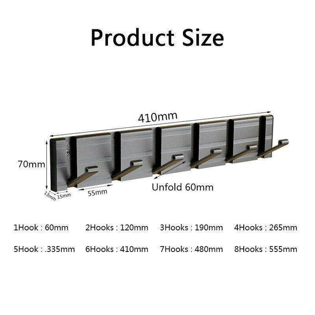 Modern Electroplated Aluminum Wall Hook Set - Elegant Storage Solution