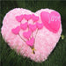 Heart-Shaped Rose Velvet Plush Pillow