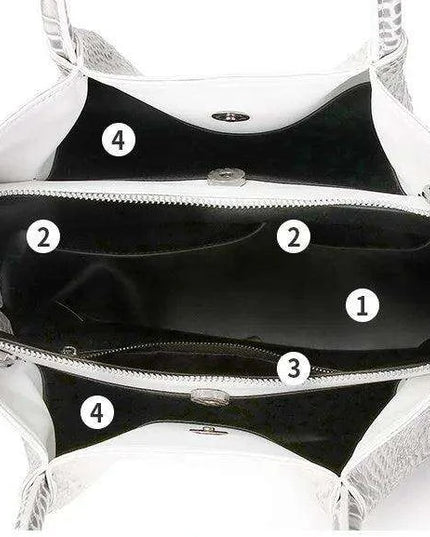 Luxurious Crocodile Pattern Leather Handbag for Stylish Women