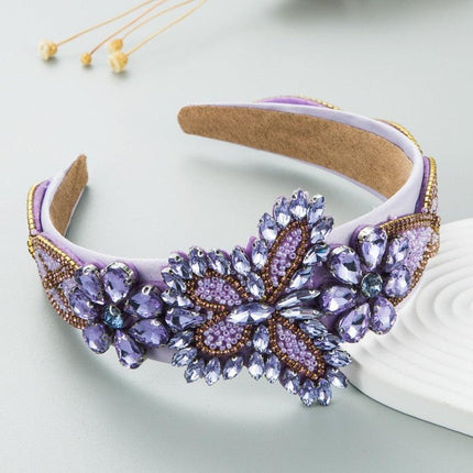 Lavish Purple Glam Headband - Stylish Hair Accessory for Women