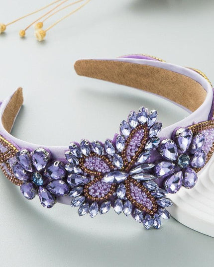 Lavish Purple Glam Headband - Stylish Hair Accessory for Women