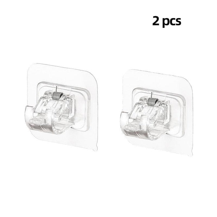 Hassle-Free Waterproof Curtain Rod Brackets - Self-Adhesive, Heavy-Duty Hanging Solution