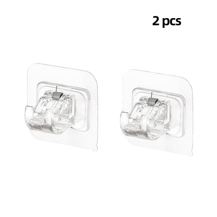 2 or 4-Piece No-Drill Curtain Rod Bracket Set - Easy Install, Waterproof
