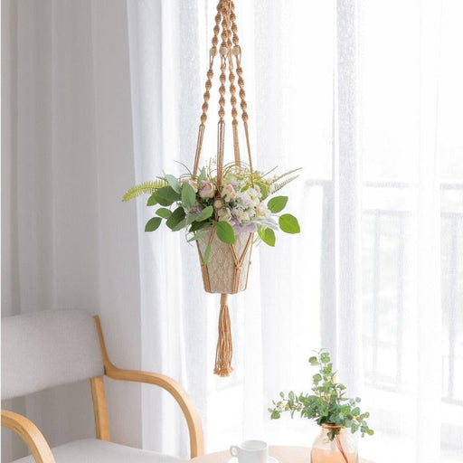 Bohemian Macrame Plant Holder for Stylish Home Decor