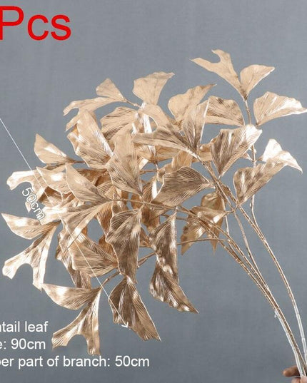 Elegant Golden Maple Leaf Home Decor Accent - Stunning Decorative Piece