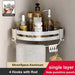 Aluminum Corner Shelf Organizer with Rust-Resistant Design and Spacious Storage