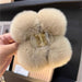 Luxe Rabbit Fur Shark Clip - Chic Hair Claw Accessory