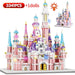 Magical LED Princess Castle Building Blocks Set with Mini House and Dolls for Girls