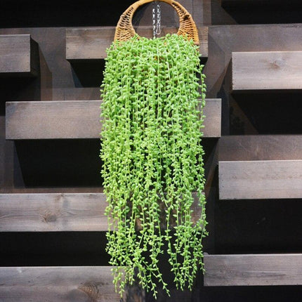 Serene Succulent Cascade: Realistic Artificial Vine for Indoor and Outdoor Charm