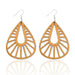 Artisan-Made Geometric Wood Dangle Earrings - Afro-Boho Ethnic Style Jewelry