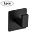 Sleek Black Wall Hook Organizer Set - Modern Storage Solution with Hassle-Free Installation