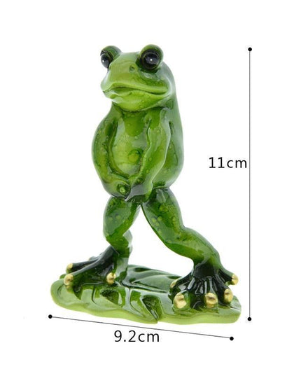 Charming Whimsical Frog Resin Figurines - Fun Decor for a Stylish Home Ambiance