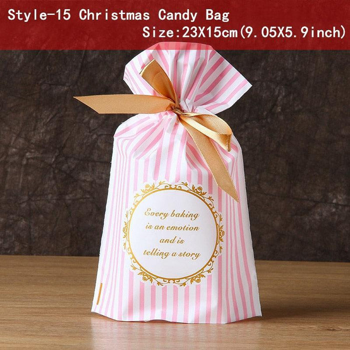 Santa's Joyful Holiday Candy Gift Bag Collection - Set of 5