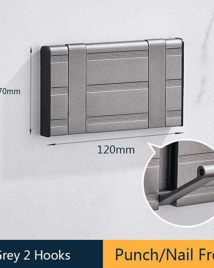 Modern Electroplated Aluminum Wall Hook Set - Elegant Storage Solution