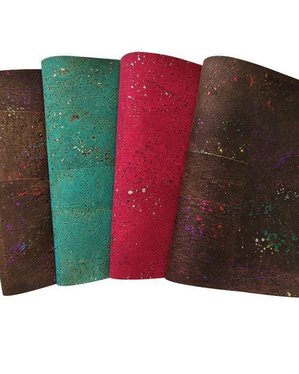 Exquisite Crafting Fabric Set: Synthetic Leather, PVC Vinyl & Cork - 0.7mm Thickness, 30x135cm