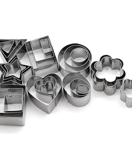 Creative Baking Bliss: 24-Piece Premium Stainless Steel Cookie Cutter Collection