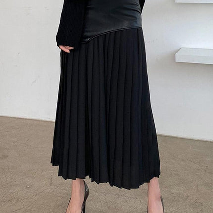 Elegant Pleated High Waist Midi Skirt for Spring 2022 - Stylish and Flattering Design
