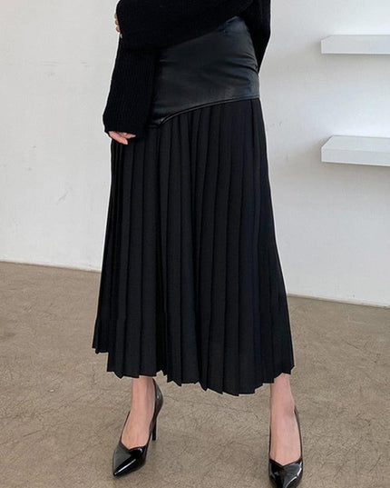 Elegant Pleated High Waist Midi Skirt for Spring 2022 - Stylish and Flattering Design