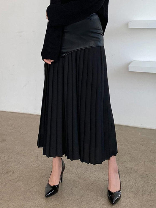 Elegant Pleated High Waist Midi Skirt for Spring 2022 - Stylish and Flattering Design