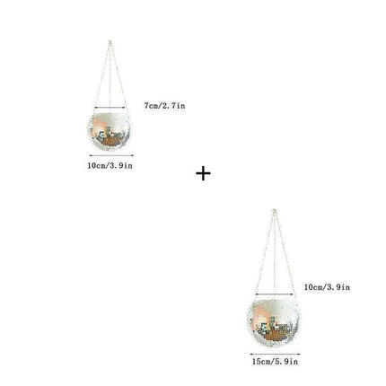 Disco-Inspired Hanging Planter for Chic Greenery Accent