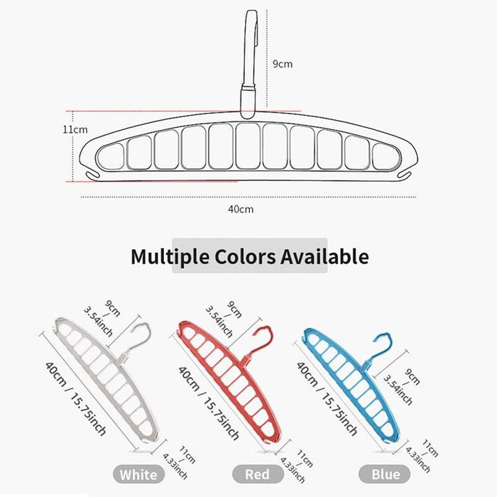 Closet Space Optimization System with Multi-Port Hanging Rack and Scarf Storage