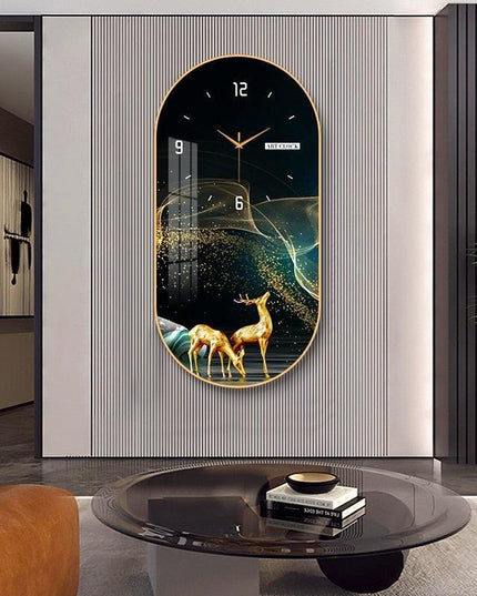 Chic Botanical Elegance - Sophisticated Wall Clock for Home and Dining Spaces