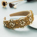 Opulent Botanica Baroque Crystal-Embellished Headband with Floral Glass Accents