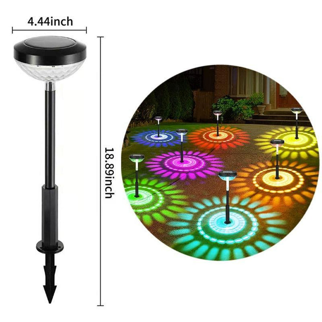 Solar RGB Pathway Lights with Optional Warm Glow - Durable & Eco-Friendly Design