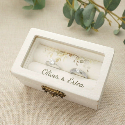 Customizable Elegant Wedding Ring Box for Lasting Memories