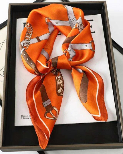 Elegant Leopard Print Silk Scarf - Premium Women's Fashion Accessory