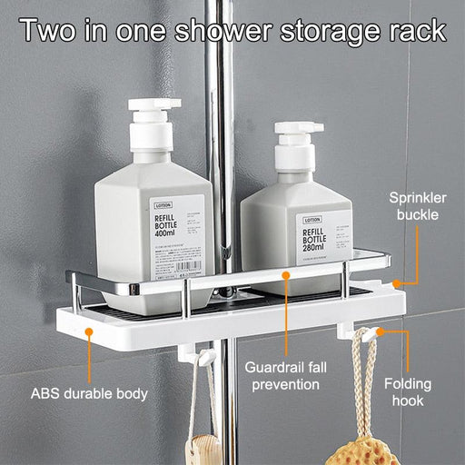 Rust-Proof Shower Caddy with Easy Installation and Efficient Drainage