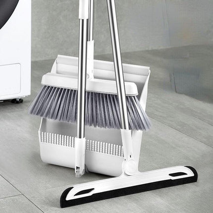 Versatile Space-Saving Broom and Dustpan Combo: Durable and Stylish Cleaning Solution