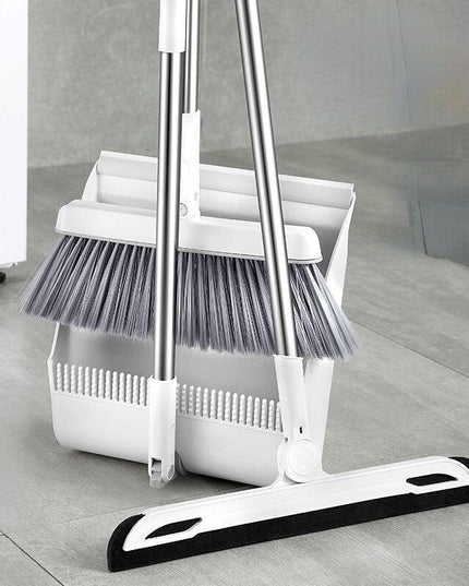Versatile Space-Saving Broom and Dustpan Combo: Durable and Stylish Cleaning Solution