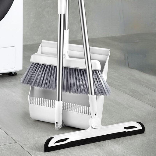 Sleek Home Cleaning Set: Premium Foldable Dustpan and Broom Kit
