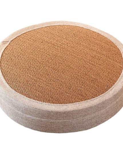 Serene Cattail Japanese Futon Meditation Cushion - Hand-Woven Round Floor Pillow