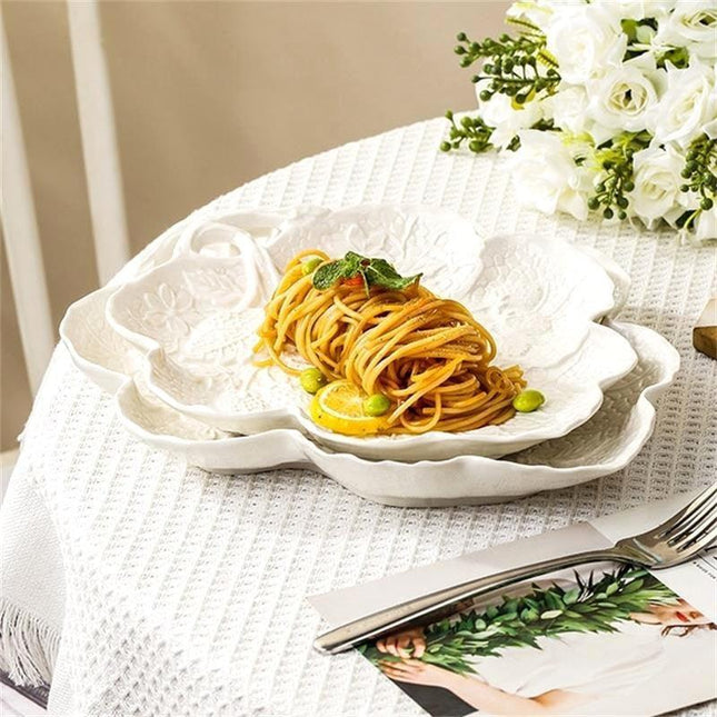 Artisan Crafted Grape Vine Ceramic Dinner Plate for Elegant Dining