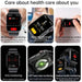 Health Monitoring Smartwatch with Blood Glucose and ECG - Waterproof Fitness Tracker for Men and Women