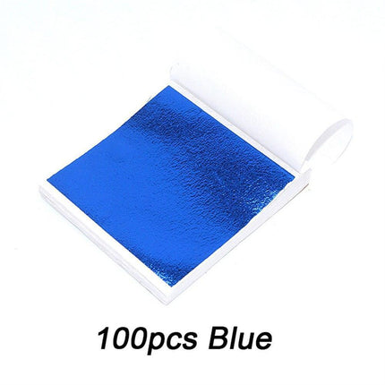 Vibrant 100-Pack Gold and Silver Metallic Foil Craft Paper Sheets