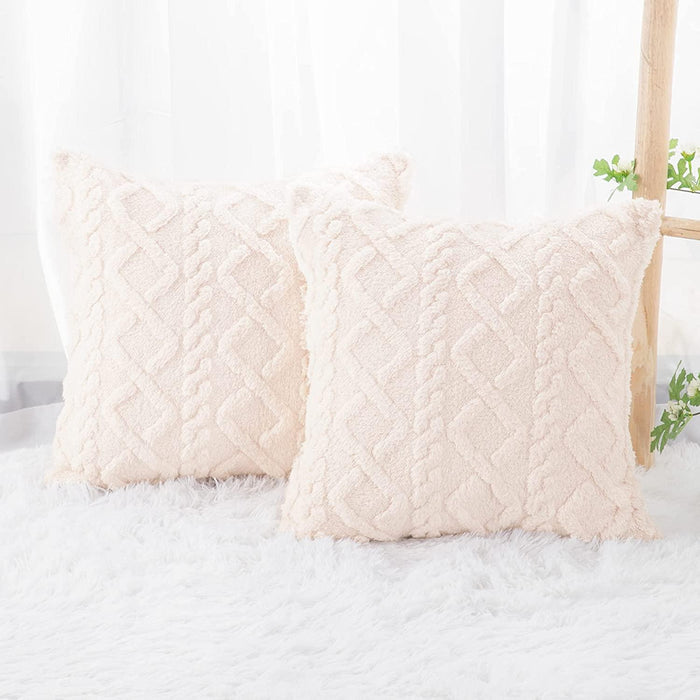 Winter Cozy Square Fleece Cushion Set