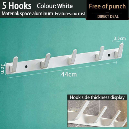 Space-Saving Aluminum Hook Organizer: Efficient and Stylish Storage for Any Room