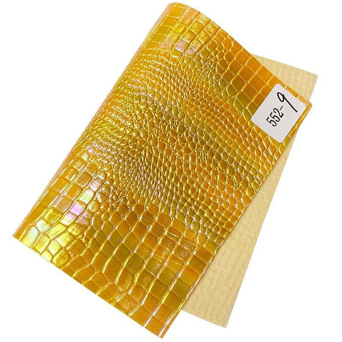 Vibrant Metallic Crocodile Textured Faux Leather Crafting Kit