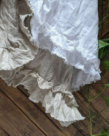 Vintage French Linen Ruffled Pillow Shams - Luxurious Timeless Charm for Your Bedroom