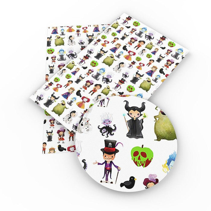 Whimsical Halloween Witch Leatherette Sheets Set for Artistic Crafts