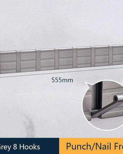 Stylish Grey Aluminum Wall Hooks for Modern Home Organization