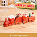Joyful Christmas Train Decor - Festive Wooden/Plastic Ornament