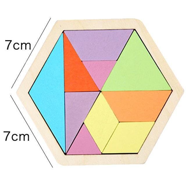 Wooden Interactive Shape Puzzle Toy Set - Educational Learning Game for Kids