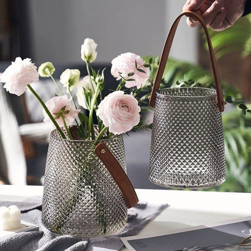 Retro Glass Vase for Stylish Home Décor - Hydroponic Flowers Arrangement