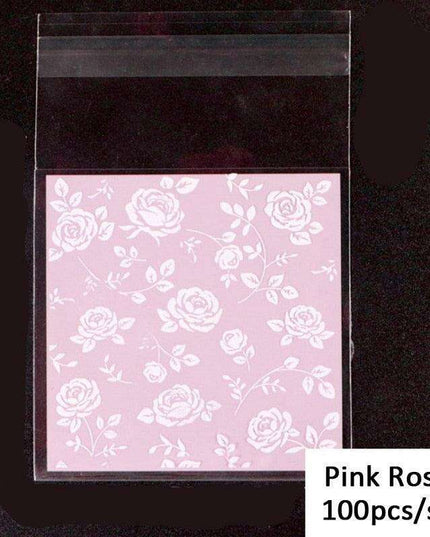 Cherry Blossom Treat Bags - Elegant Self-Adhesive Packaging for Handmade Confections