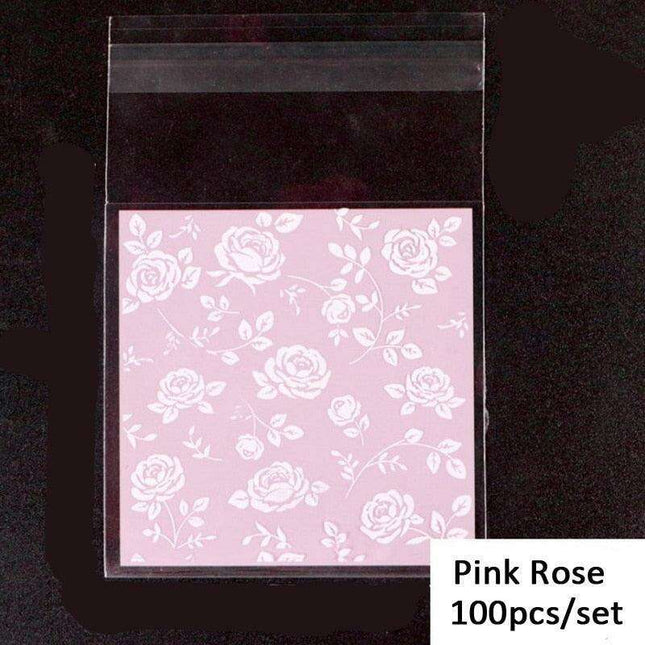 Cherry Blossom Treat Bags - Elegant Self-Adhesive Packaging for Handmade Confections